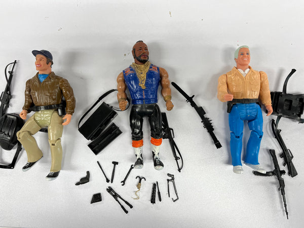 1983 A-Team Galoob Loose Complete Lot of 3 Mr. T and More!