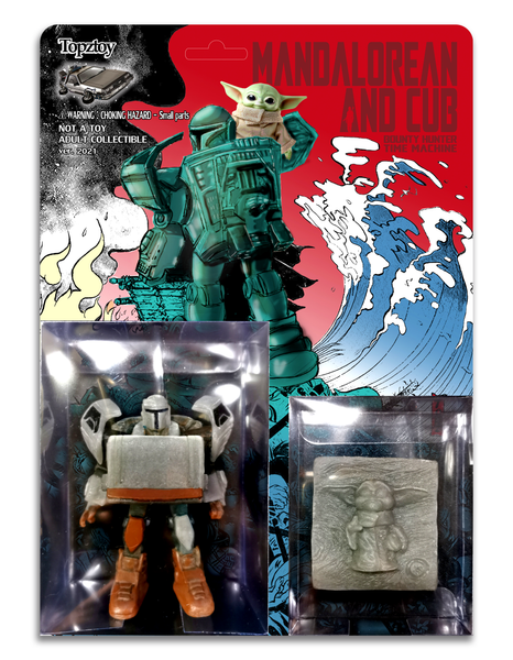 Mandalorean and Cub by Topztoy